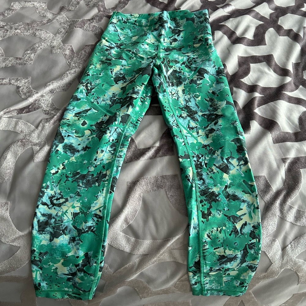Green Patterned Leggings